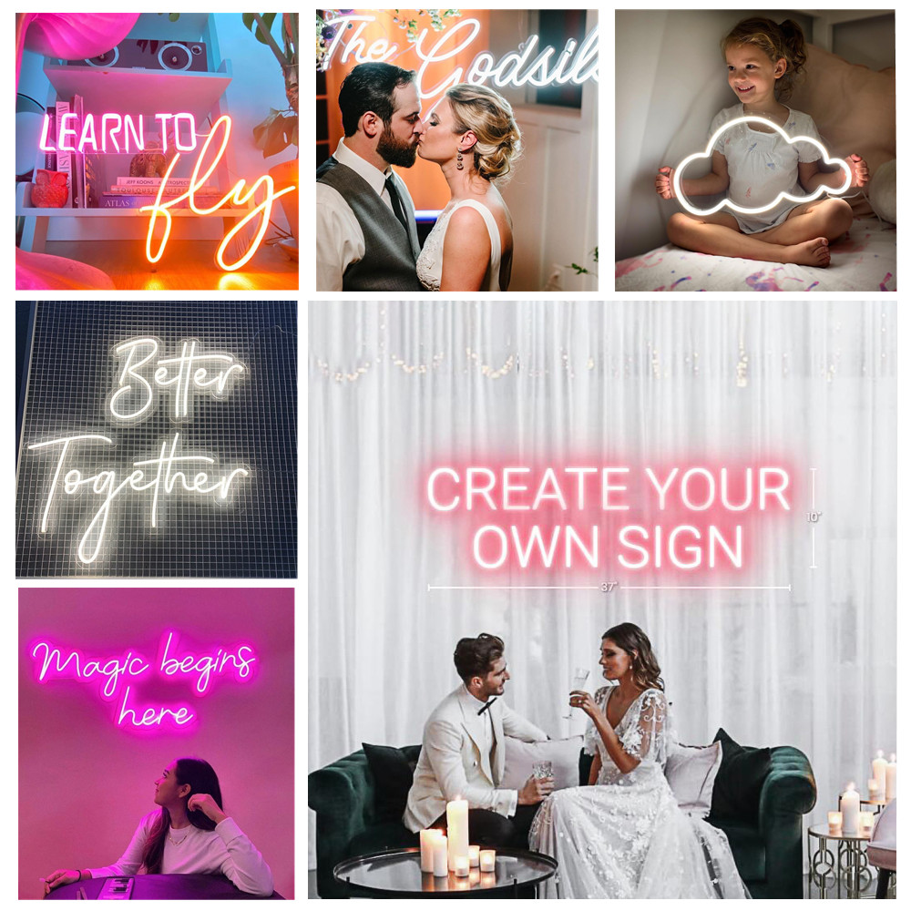 Custom LED Neon Sign Letter Pe - Party Games Name ulasan dan harga